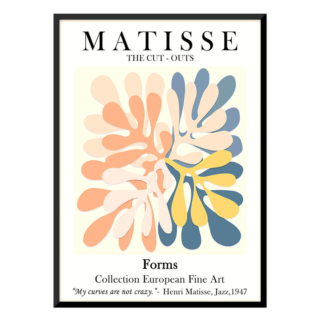 Matisse Cut-Outs art print, forms, European Fine Art, Jazz 1947