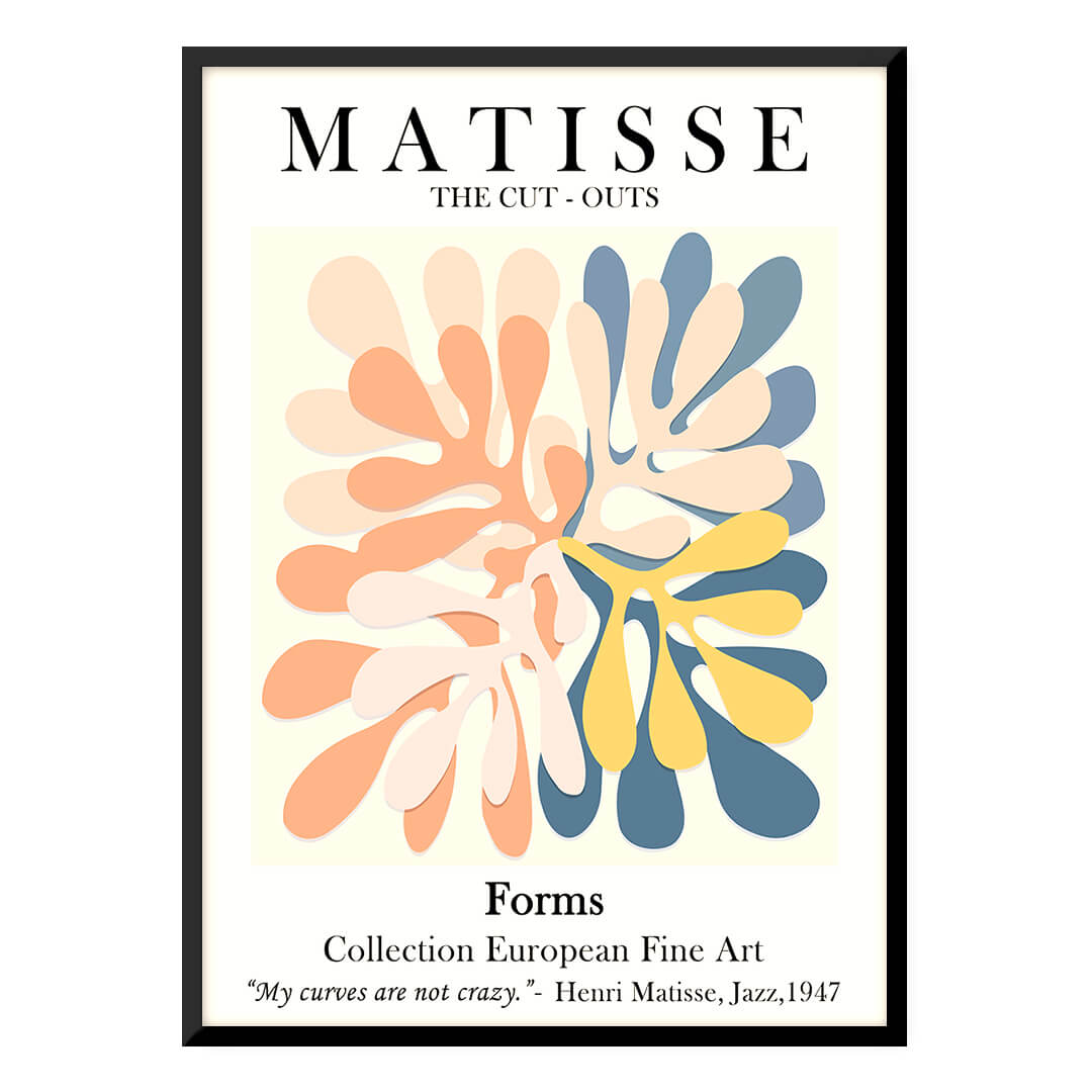 Matisse Cut-Outs art print, forms, European Fine Art, Jazz 1947