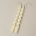 White spiral scented candles, 2 pieces