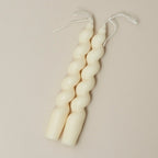 White spiral scented candles, 2 pieces