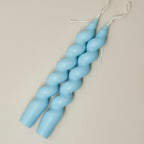 Blue spiral scented candles, 2 pieces